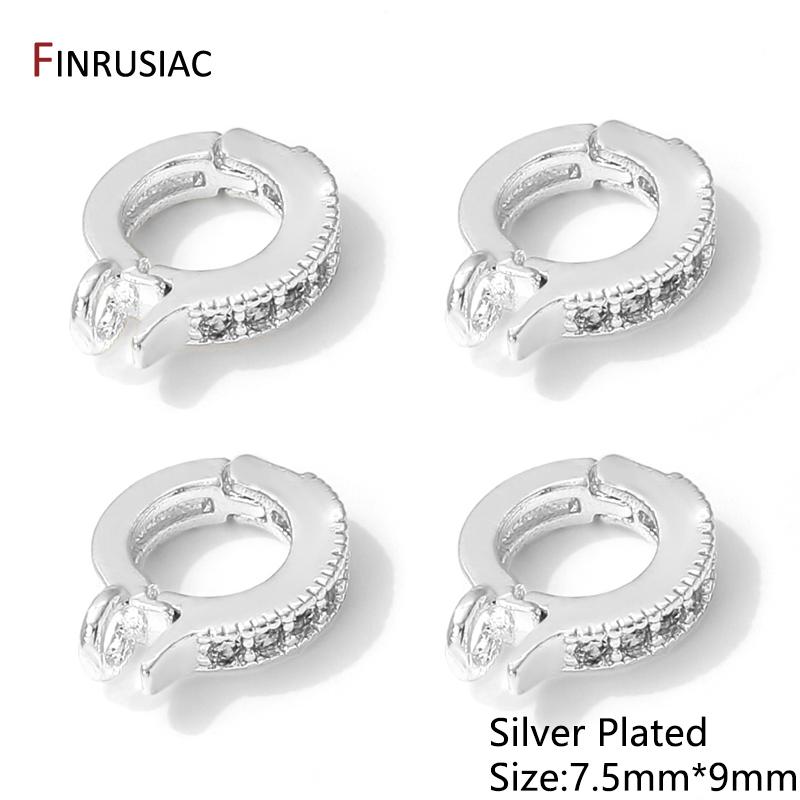 

14/18K Gold Plated Brass Pendant Bail Clasps,Inlaid Zircon Pendant Bail Connector For DIY Bracelet Necklace Making Accessories 1 piece