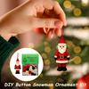 DIY Christmas Button Ornament Button Snowman Xmas Tree Decoration Kit Hanging Button Santa Claus Craft Set for Kids Adults Festive Home Decor