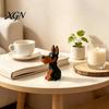 Creative Wooden Craft Doberman Ornament, Hand Carved Sculpture, Cute Handcrafted Dog Statue Figurine for Home Shelf And Entryway Basswood Decor