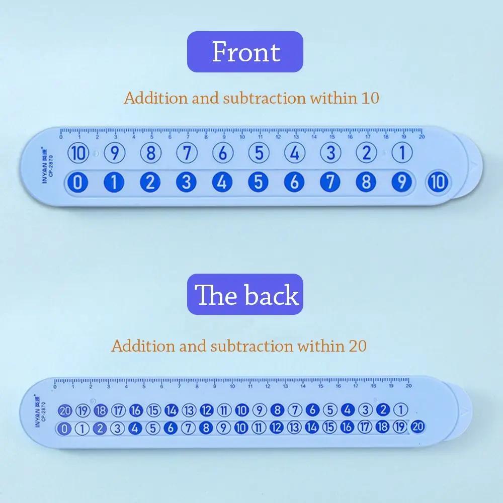 Plastic Math Decomposition Ruler Within 20 Portable Subtraction Ruler Teaching Demonstration Pink/Blue Addition Ruler