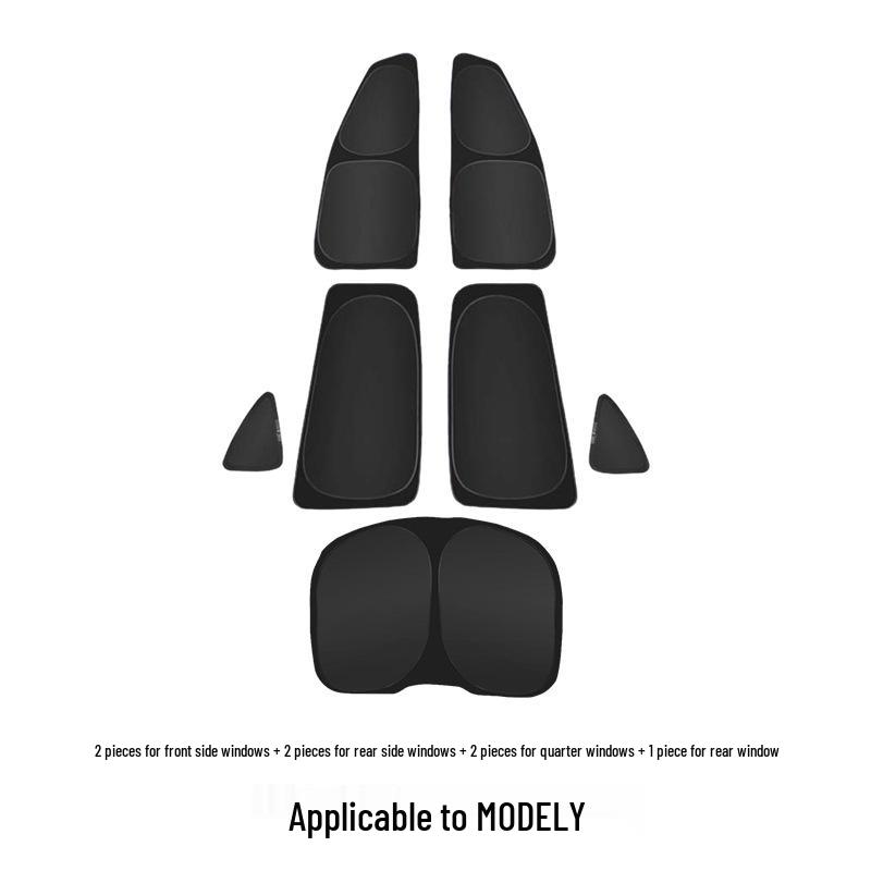 Tesla Model 3/Y Full Blackout Side Window Sunshade - Light Blocking & Privacy