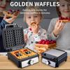 1600W Macchina per Waffle ad Alta Potenza Riscaldamento Bifacciale Tostapane Domestico Semi-Automatico Macchina per la Colazione