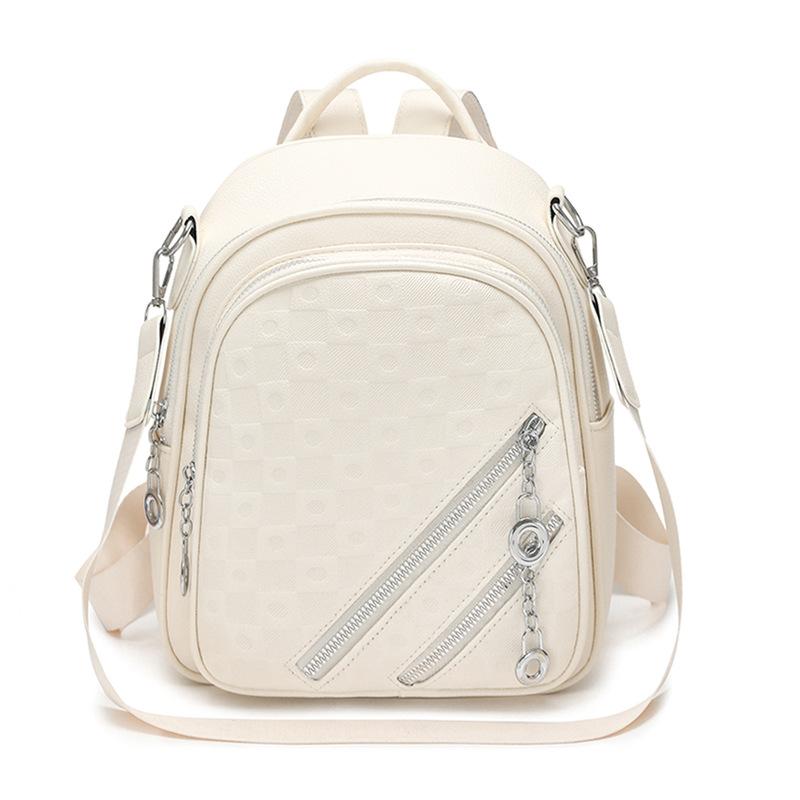 Women's Hand Shoulder Bag PU Large Capacity Commuter Backpack