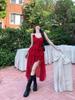 Women's Summer Irregular Mesh Camisole Dress - Waist-Cinching, Slimming, Hip-Hugging Style