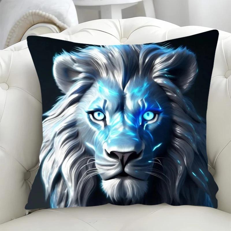 Car Living Room Sofa Cushion Cover Wildlife Pattern Luxury Home Decor Pillow Cover