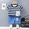 Korean Style Summer Cotton Outfit: Boys' Shorts and Girls' Short-Sleeve Set