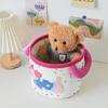 Playful Cartoon Cotton Storage Box Kids Toy Organizers Portable Portable Container For School Supplies Home Decors