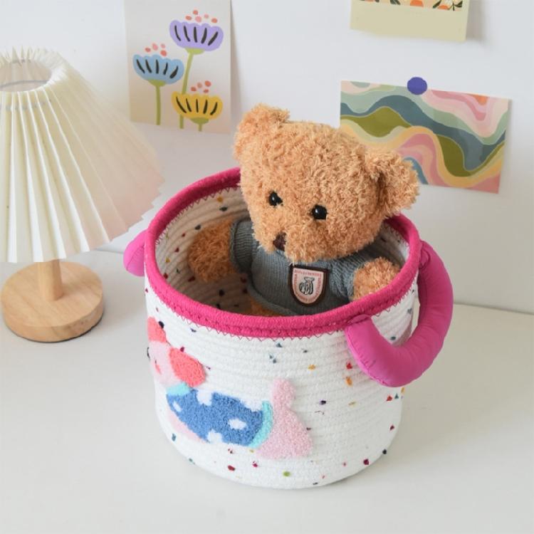 Playful Cartoon Cotton Storage Box Kids Toy Organizers Portable Portable Container For School Supplies Home Decors