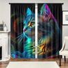 High Definition Kitten Printed Curtains Pole Bag Bedroom Living Room Home Decoration Made Of Polyester Area Window Treatment