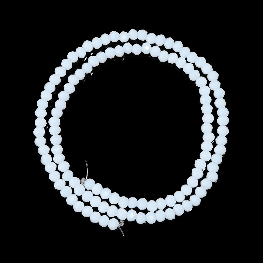3 4 6 8 10mm Faceted Crystal Beads Porcelain White Glass Beads Loose Beads For Jewelry Making DIY Bracelets Necklace Accessories