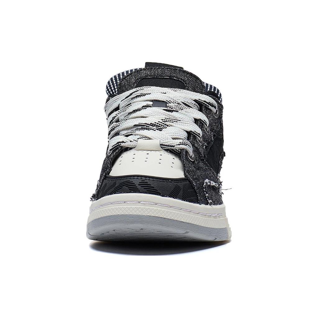New LiNing Wave Golden Wear resistant And Lightweight Low Top Skateboard Shoes Women's Black AECS074-9