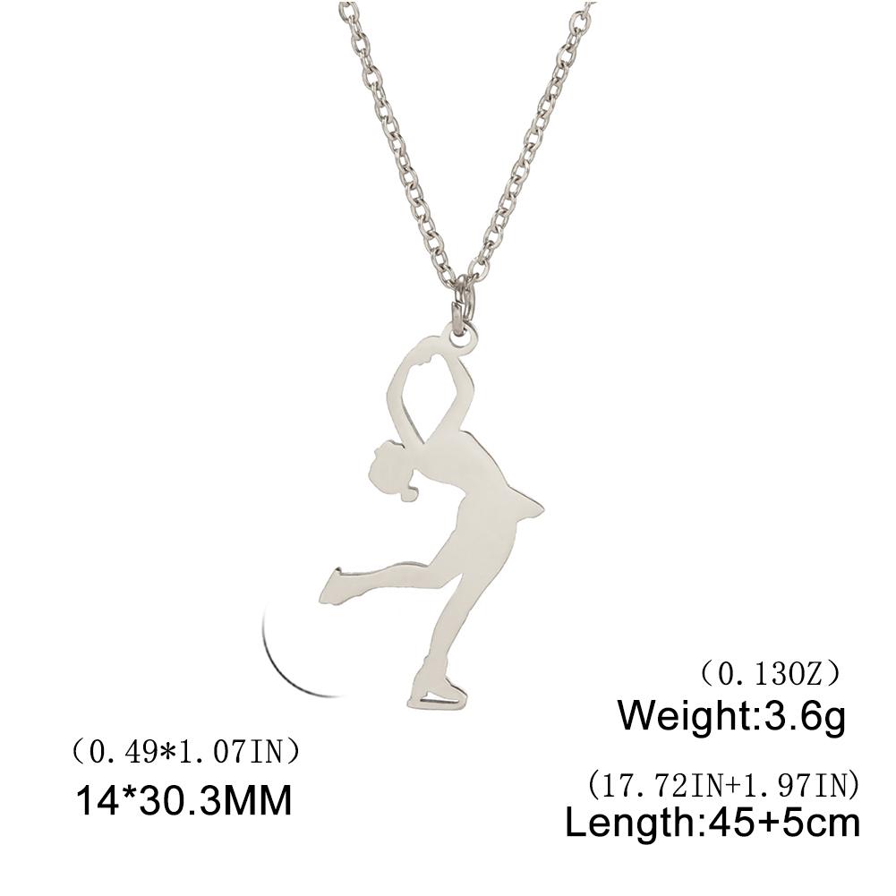 Collar de Patinaje sobre Hielo con Figura Unift para Mujer Hija Acero Inoxidable Patinaje sobre Ruedas Deporte Patinaje Artístico Joyería para Niña Moderno