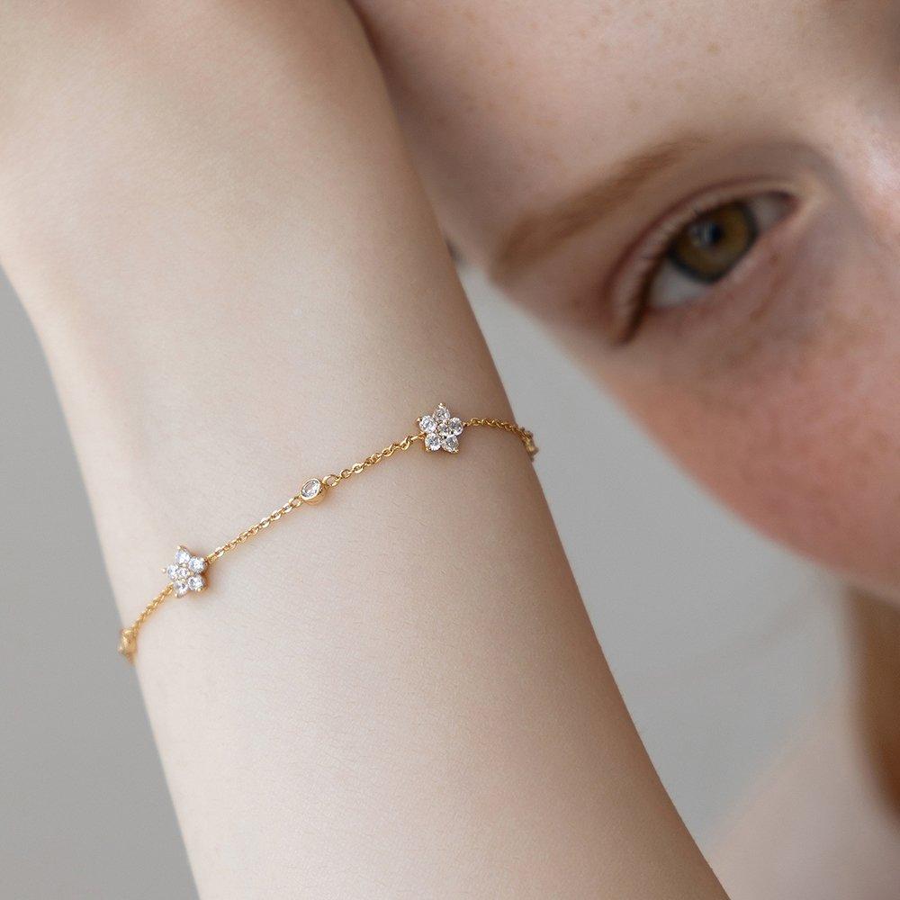 (Silver 925) Bloomet Flower Bracelet Br2195