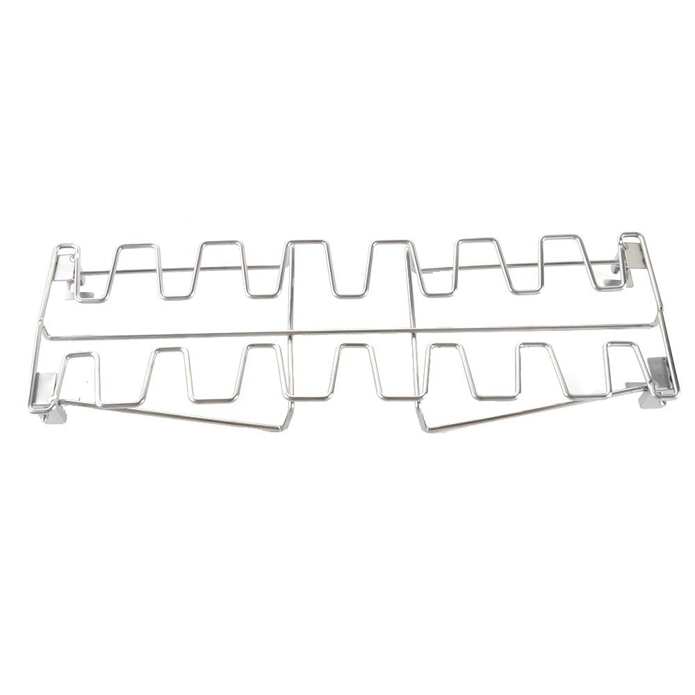 Steel Grilling Basket with Drip Pan BBQ Rib Mesh Clip Chicken Wing Leg Rack Grill Holder Barbecue Accessories BBQ Shelf