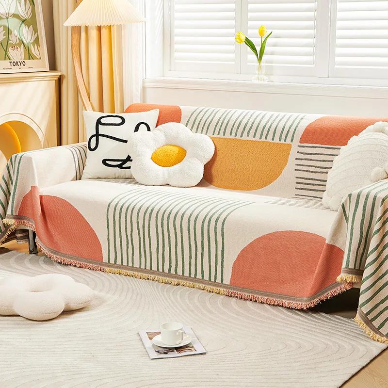 Nordic Sofa Throw Blankets Outdoor Camping Picnic Large Blanket Leisure Relax Beach Towel Bohemia Travel Rug Tassels Linen