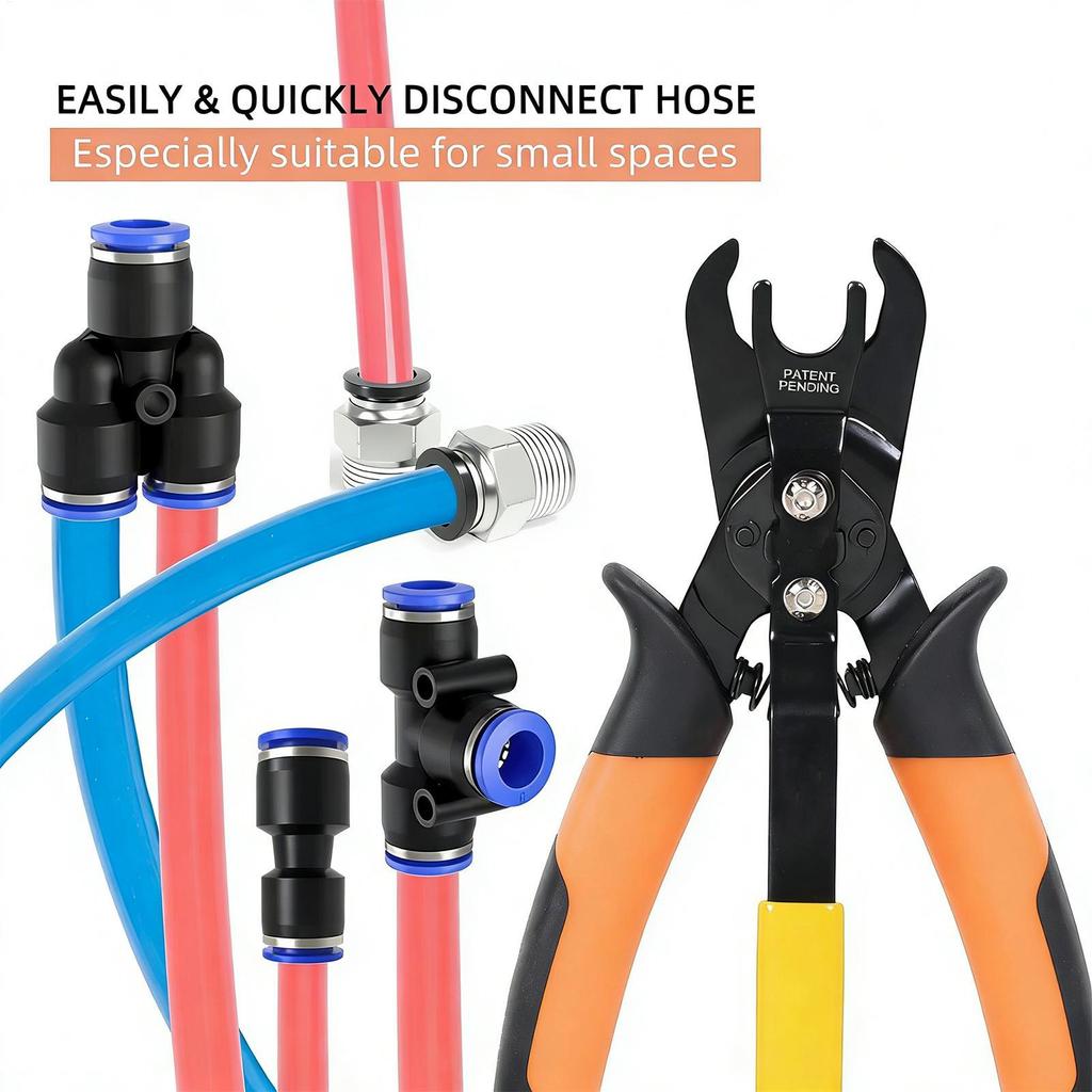 Carbon Steel Air Line Removal Tool Comfortable Portable Push To Connect Hose Release Pliers Removal Tool for Mechanics Tools