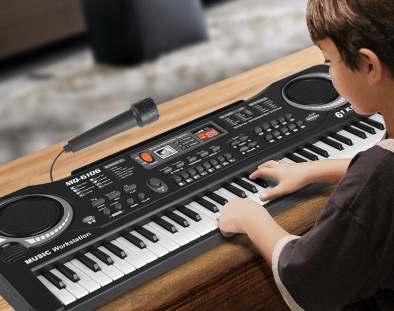 Multifunctional 61-Key Electronic Keyboard for Kids - Beginner Music Toy & Early Education Piano
