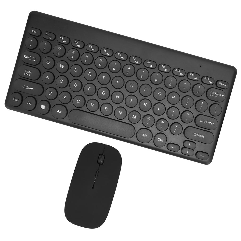 Keyboard Mouse Set Wireless 2.4G 78Keys Keyboard 4Keys Mouse Buttons Mini Computer Supplies for