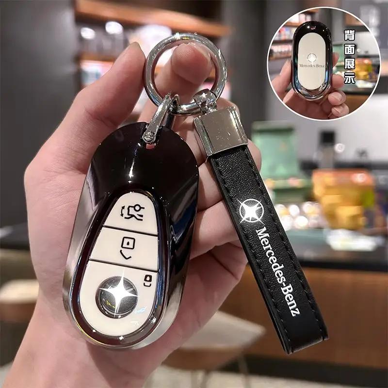 SFX1 for 2024 Mercedes-Benz EQE350 Key Cover, 2023/24 EQE SUV Car EQE500 Luxury Version Creative Shell Buckle