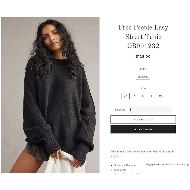 

Clearance Non-Exchangeable Non-Returnable FP Pure Yuan Easiest for Match Loose Pure Color Boyfriend Style Extra Large Size Chubby Girl Sweater Black is not returned XL