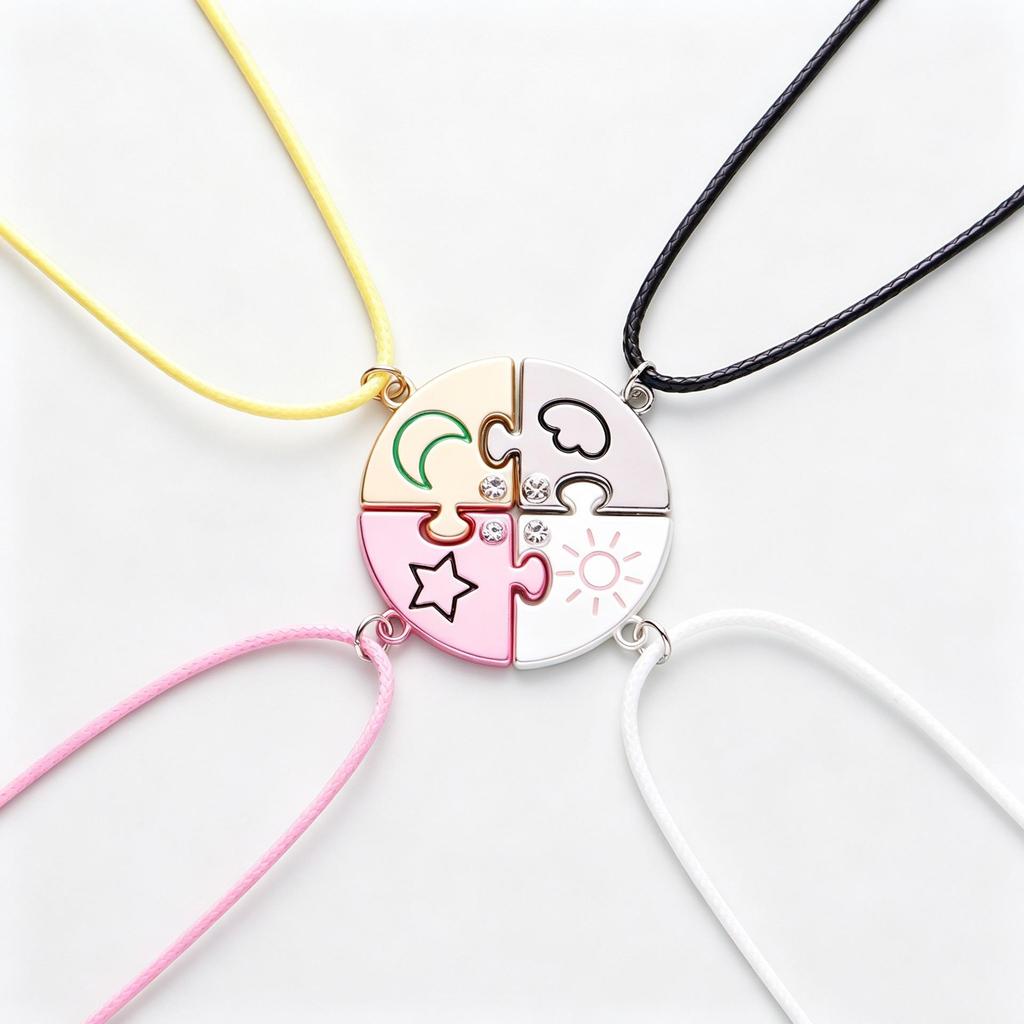Best Friend Magnetic Necklace: Cute Back-to-School Gift & Birthday Pendant for Her