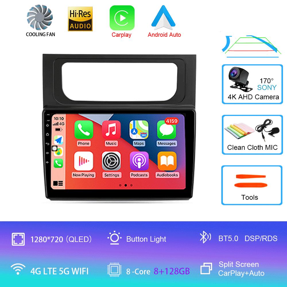 Car Radio Android 14 For VW Volkswagen Touran 2 1T 2010 2011 2012 2013 2014 2015 Wireless Auto Carplay Navigation GPS 4G+WIFI