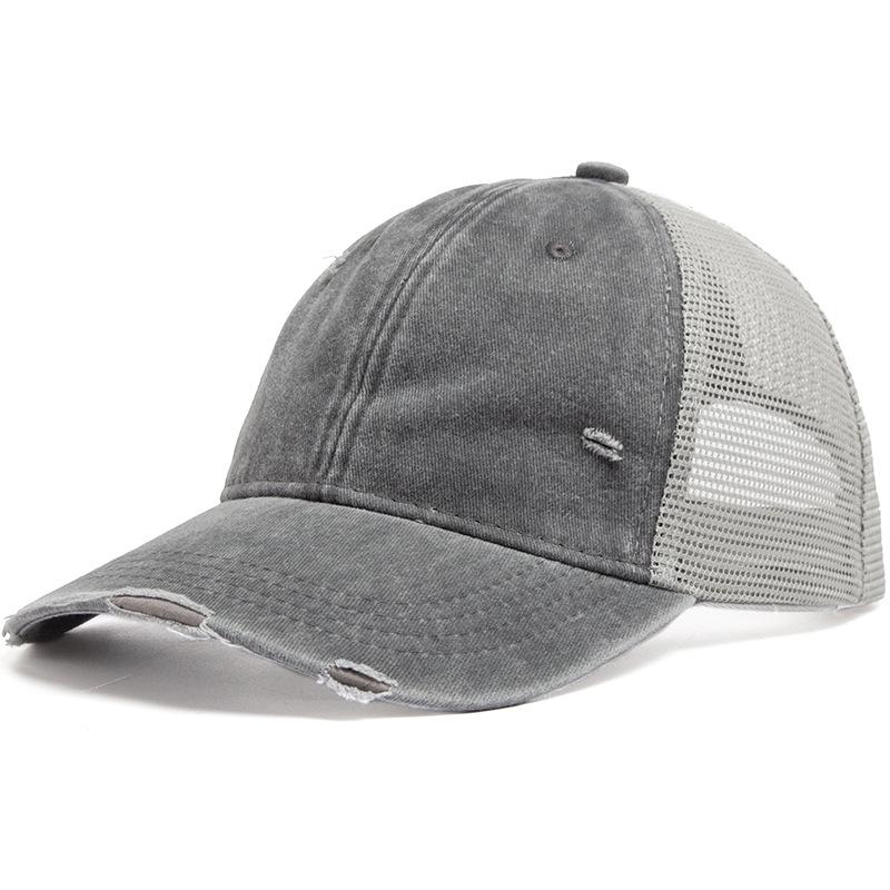 Vintage Washed Distressed Baseball Cap - Unisex Sun Visor Mesh Hat for Summer Outdoor & Casual Use, Available in 12 Colors.
