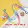 Monster Fashion Waist Chain With Colorful Resin Pendant For Men And Women
