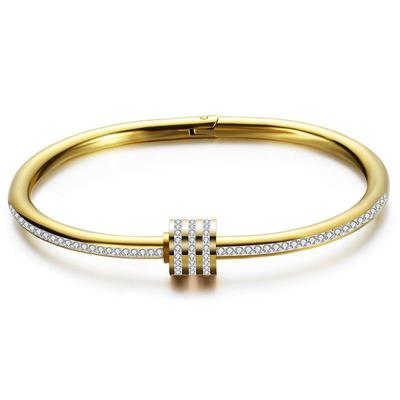 Women's Bangle Unfade Stainless Steel Bangle Fashion Jewelry Gold Silver