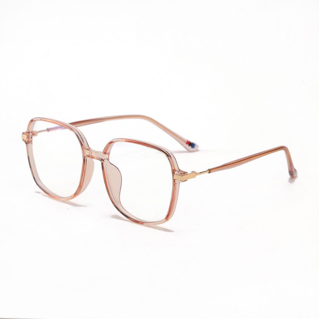 Glasses Tr75207 Retro Square Large Frame Student Flat Mirror