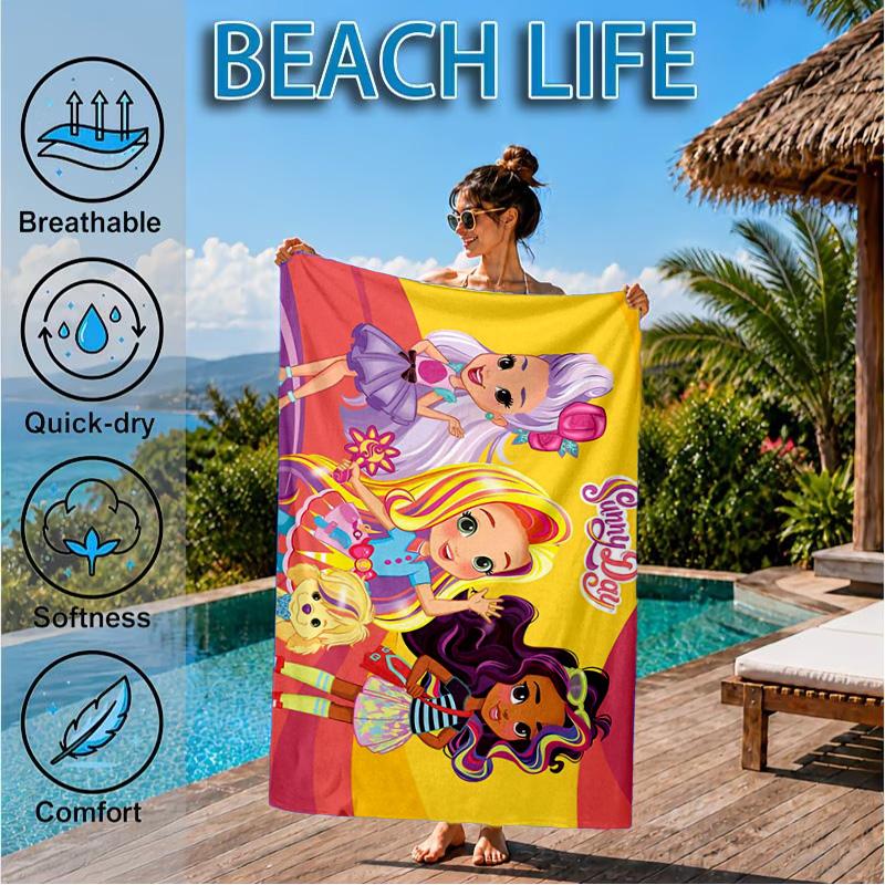 Hair Princess Sunny Beach Towel, Microfiber Beach Towel, Perfect For Pool, Beach, Travel, Home Decor Beach Party Fan gifts