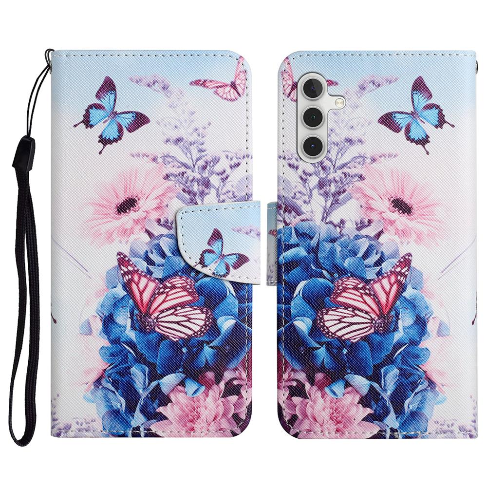 Phone Case For Samsung Galaxy S26 / S26 Pro Pattern Printing Protective Leather Folio Phone Cover with Wrist Strap