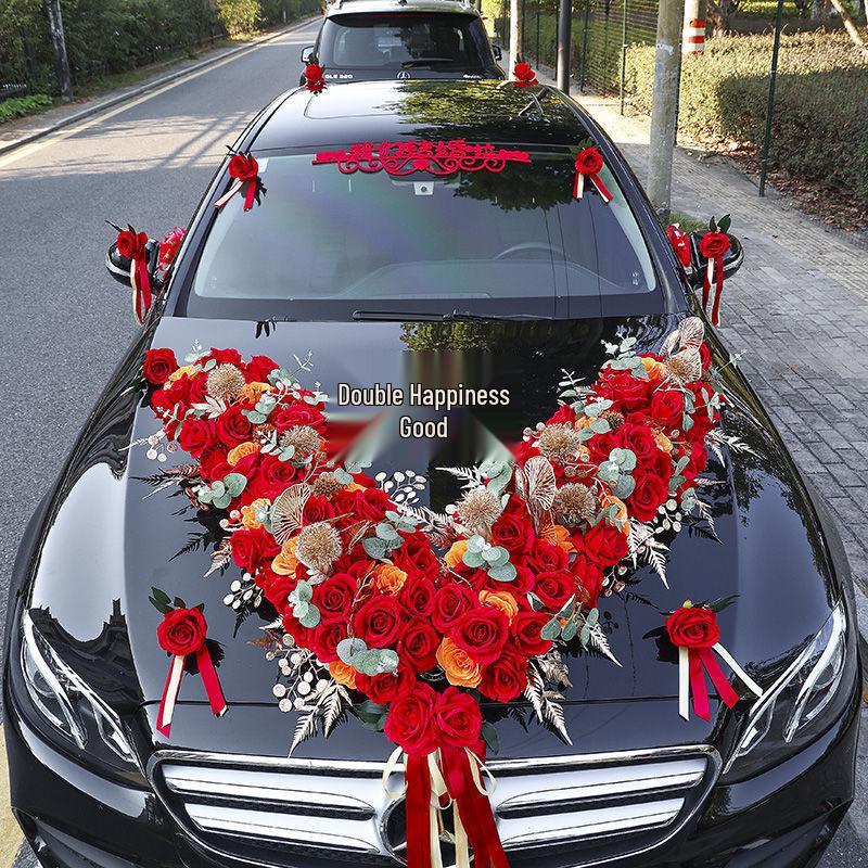 Wedding Car Artificial Flower Decoration Set