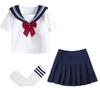 Girls Uniform Suit Pleated Skirt Children's Sailor Suit Academy Style Elementary School Performance Suit