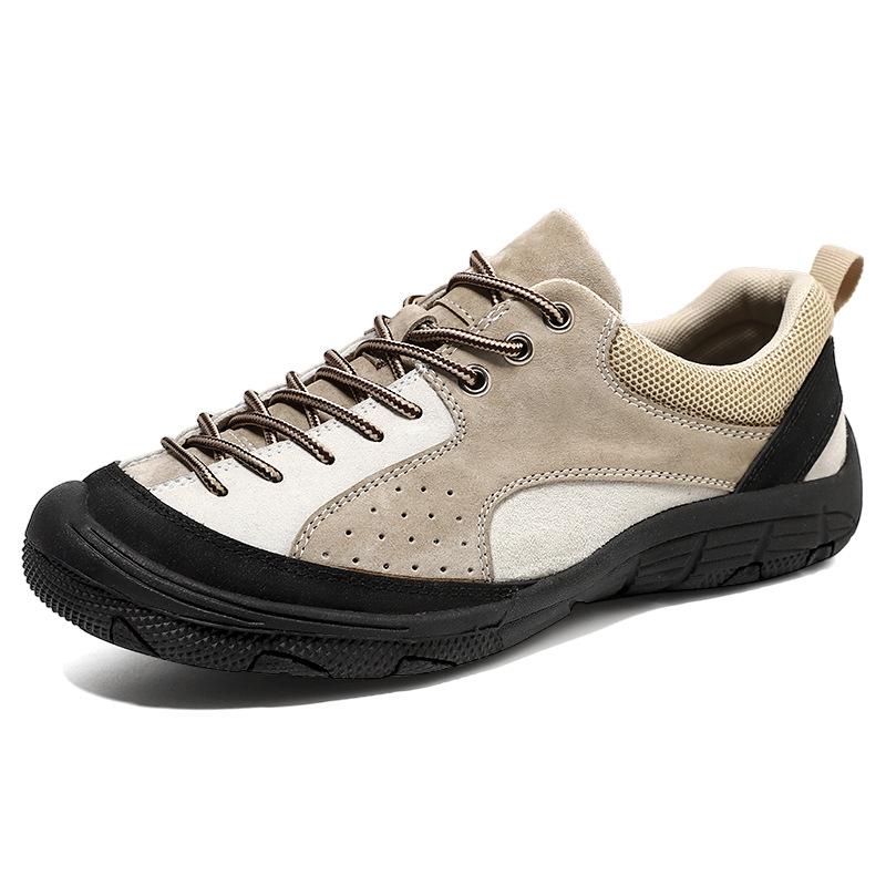 New Spring Arrival: Large Size Men's Leather Casual Sports Shoes - Non-slip, Wear-resistant for Outdoor Hiking and Travel