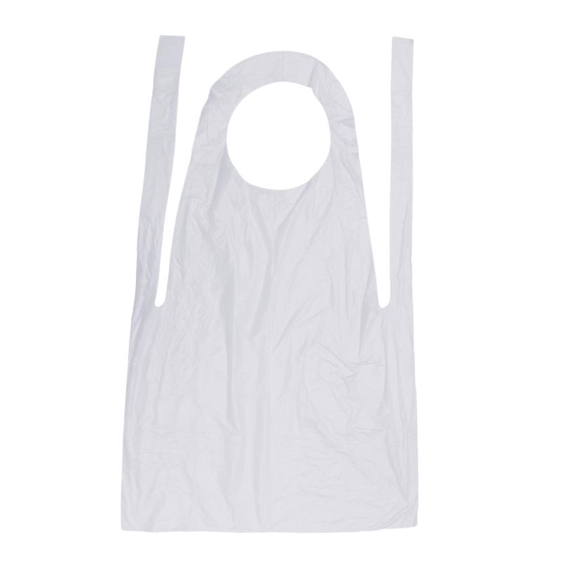 Extended and Thickened Apron Made of Plastic Disposable Waterproof Plastic Aprons 70*120cm Clear PE Aprons