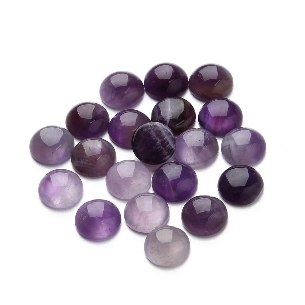 5-10pcs/lot Natural Stone Cabochon 4-25mm Amethyst Tiger Eye Agate Half Round Cabochon For DIY Ring Necklace Jewelry Accessories