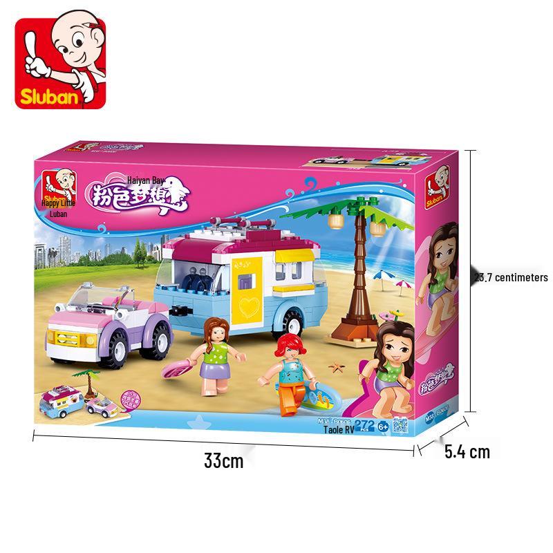 Dolphin Bay Pink Dream Girl Building Blocks - Educational Assembly Toys for Kids