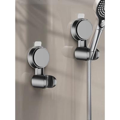 New Shower Holder Suction Cup Holder Adjustable Plating Shower Rail Head Holder Bathroom Wall Mount Bracket