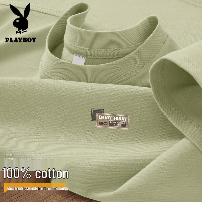 Playboy Men s 2026 Collection Relaxed Fit Round Neck T-Shirt XL
