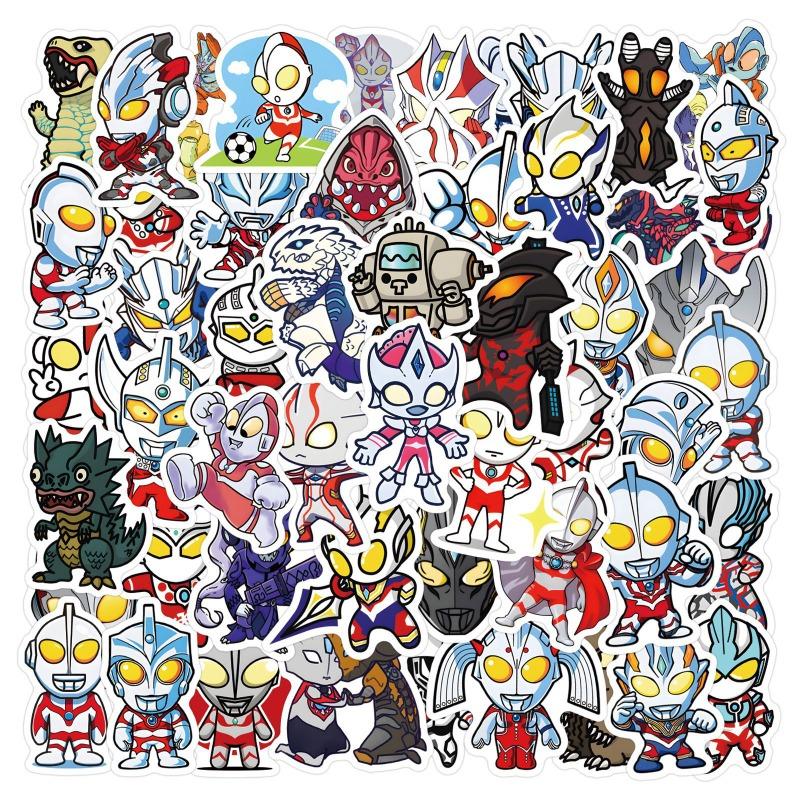 120Pcs No Repeat Cartoon Anime Ultraman Children'S Waterproof Diy Stickers