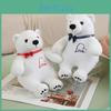 Bowtie Bear White Plush Toy Cartoon Animal Stuffed Doll Decoration Gift Kids
