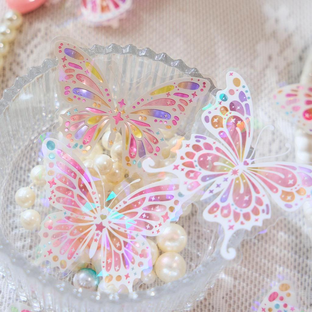 Zaomao PET Shell Light Sticker Pack: Butterfly Fantasy Dream Series for Journals & DIY Collage
