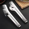 Kitchen Food Tongs Stainless Steel Color Comb Type Meal Clip Non Stick Cookware Salad Beef Buffet Clamp Home Accessories