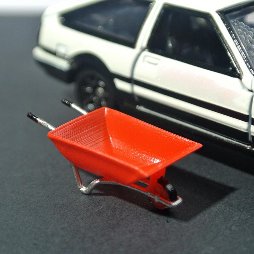 1/64 Garden Cart Model Wheelbarrow Simulation for Architectural Buildings