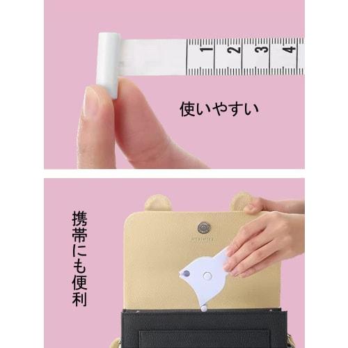 Seven cat" Tape Measure, One-Touch Measuring Tool, Y-Shaped, White, Round, Double-Sided Markings, Automatic Rewind, Measures Waist, Thighs, Hips, Che