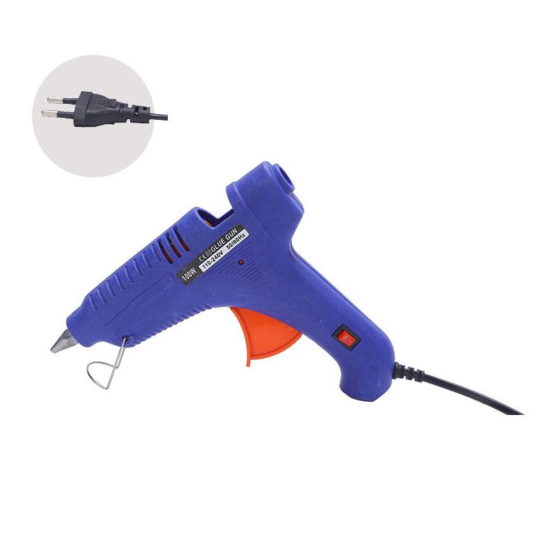 

100W Hot Melt Glue GunWith 10pcs Glue Stick Mini Indusrial Adhesive Hot Gun Electric Heat Temperature Gun Repair Tool 100 W