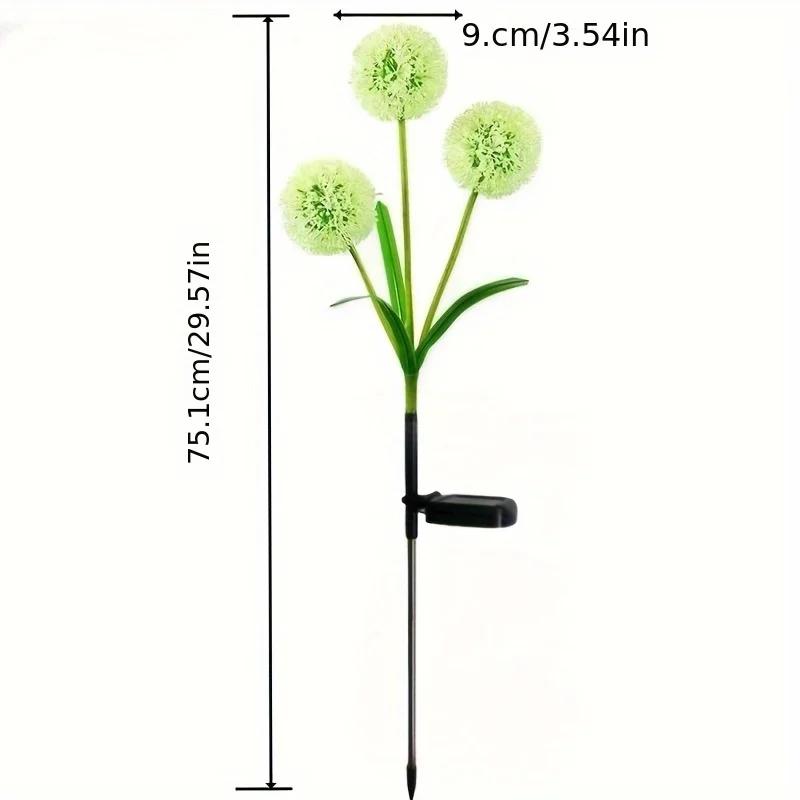 

Solar Scallion Ball Lamp Dandelion Lamp Outdoor Villa Courtyard Garden Decoration Lawn Lamp Ground Insertion Decorative Lamp colored light