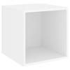 4 Piece Wall Mounted TV Cabinet Set White Particleboard