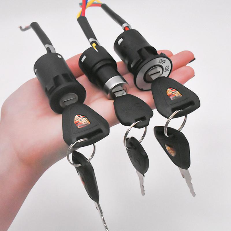 Electric Bicycle Ignition Switch Key Power Lock For Electric Scooter Portable Key Power Lock E-Bike Components Parts